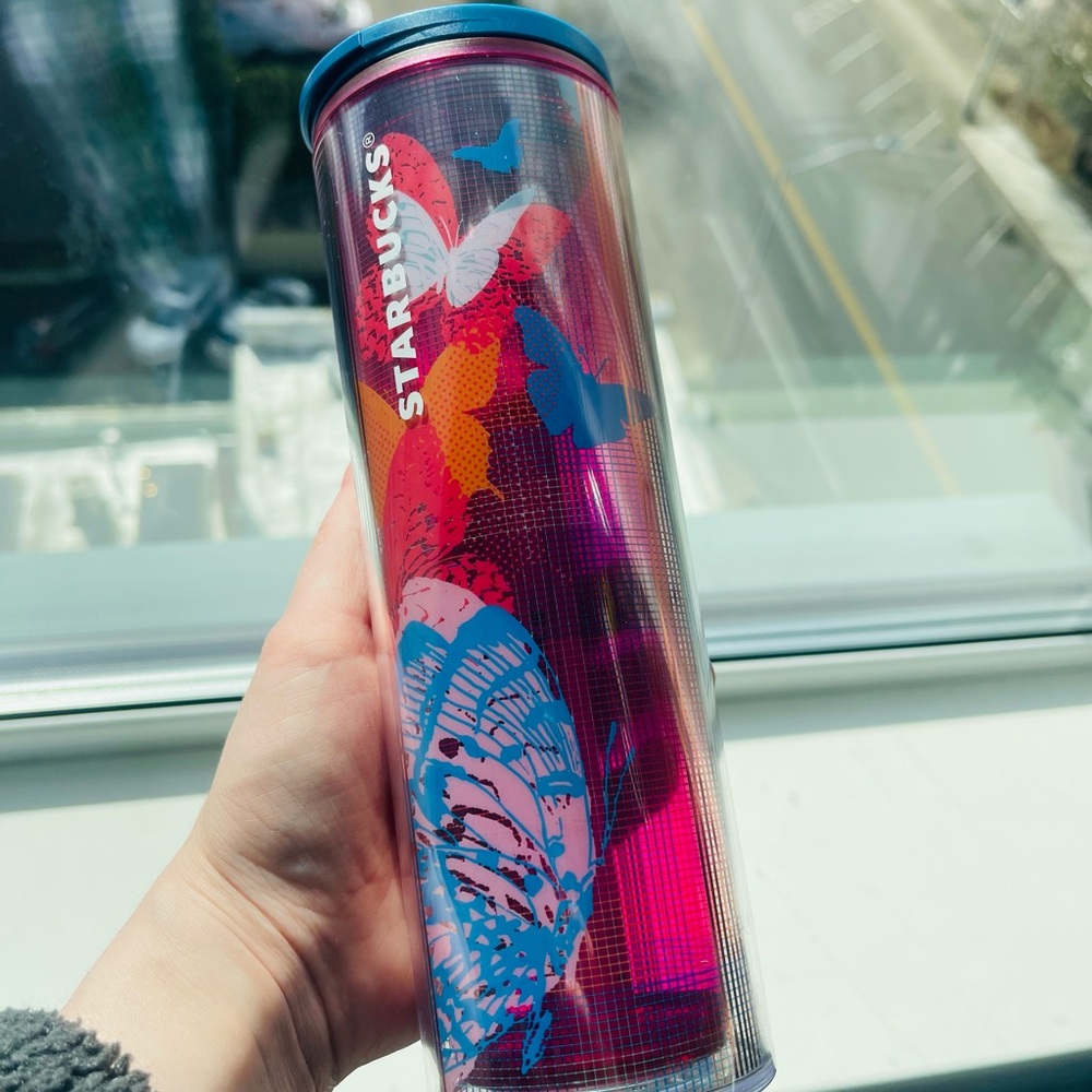 Starbucks Colorful Butterfly Tumbler